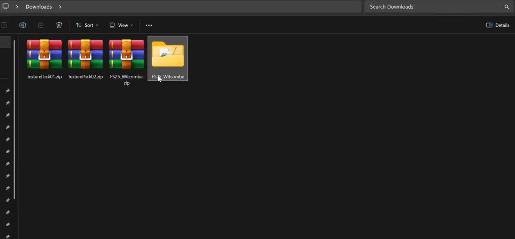 Windows File Explorer: right-click the map zip and choose Extract All